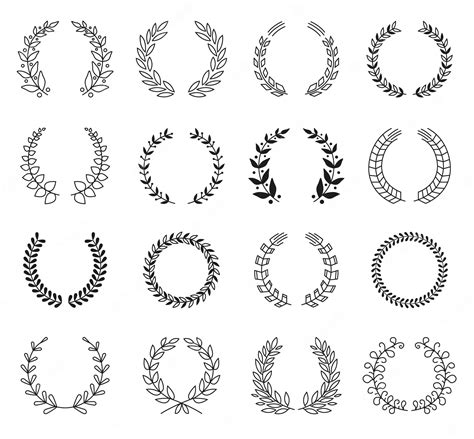 Premium Vector Laurel Wreaths Collection