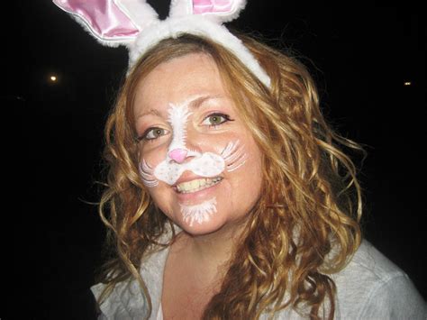 Items needed to face paint a bunny face: 20 Bunny Halloween Makeup Ideas - Flawssy