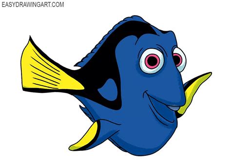 How To Draw Dory Easy Drawing Art