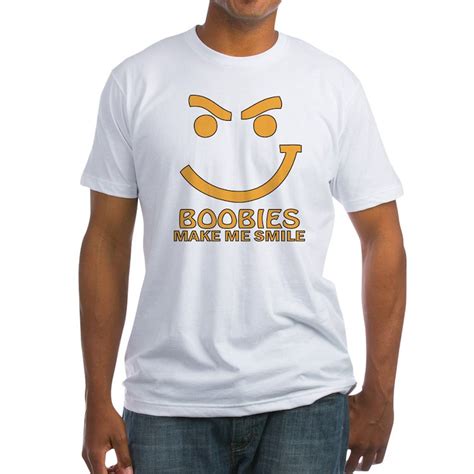Boobies Smile 2 Mens Classic T Shirt Boobies Make Me Smile T Shirt Fitted T Shirt Cafepress