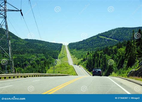 Mountian Road In Northern Canada Stock Image Image Of Evergreen
