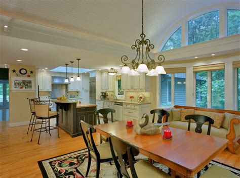 Vaulted ceiling with lanterns lake house love brick. Barrel Vaulted Ceiling and renovated kitchen - Traditional ...