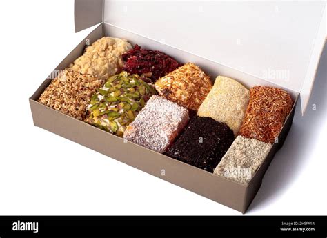 Turkish Delight Set Of Assorted Turkish Delights With Various Flavors Cream Filled In T