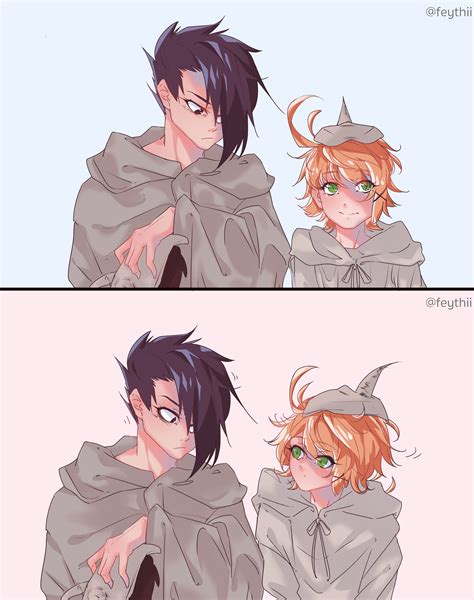 The Promised Neverland Ray And Emma Ray X Emma Neverland Neverland