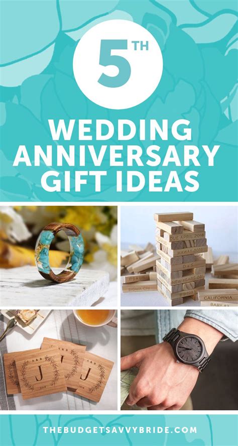 Whatever you choose, there is plenty of room for creative gift giving that will surely please your spouse and provide lasting if you go for modern ideas, a platinum is the symbolic gift for the modern 25th wedding anniversary. Fifth Wedding Anniversary Gift Ideas | Wedding anniversary ...