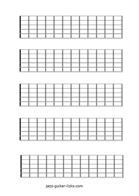 Free Printable Guitar Fretboard Chart