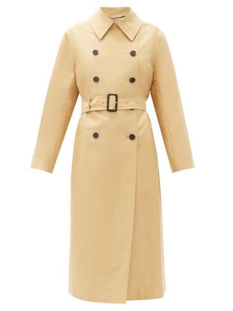 Neutral Philpa Double Breasted Cotton Blend Trench Coat The Row Matchesfashion Us