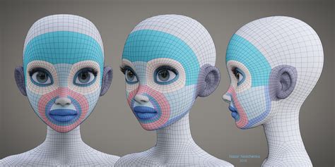 Pin By Losark Adn On Topology Face Topology Character Design 3d
