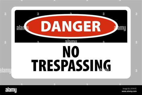 Danger No Trespassing Sign Vector Illustration Stock Vector Image