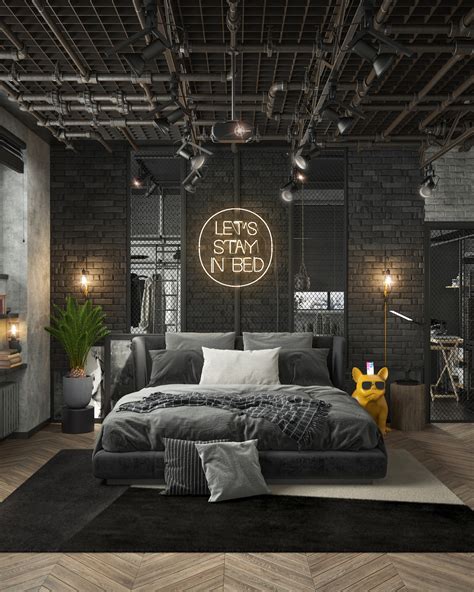 Industrial Bedroom On Behance