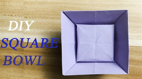 How To Make An Origami Square Bowl Step By Step Paper Crafts Youtube