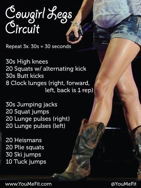 Get Carrie Underwoods Strong Lean Legs With The Cowgirl Legs Circuit