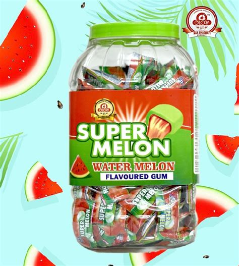 water lemon round super melon flavoured gum packaging type plastic jar at rs 50 piece in gwalior