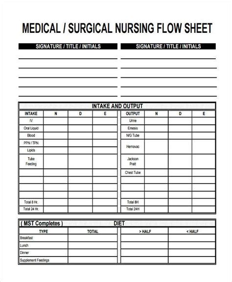 8 Medical Sheet Templates Free Samples Examples Format Download