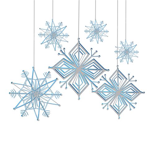 Hanging Christmas Decorations Vector Png Images Hanging Snowflakes