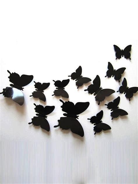 12pcs 3d Butterfly Mirror Wall Stickers Butterflies Wall Decal