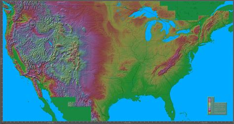 Usa Shaded Relief Map From Usgs Relief Map Usa Map El
