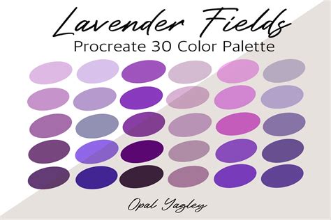 Lavender Fields Procreate Color Palette Color Swatches Procreate The