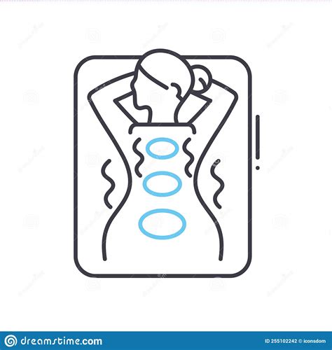 Hot Stone Massage Line Icon Outline Symbol Vector Illustration Concept Sign Stock Vector