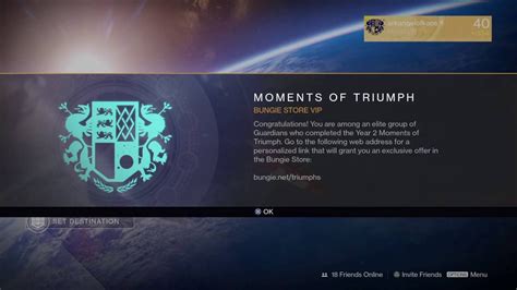 Moments Of Triumph Bungie Store Vip Destiny Orbit
