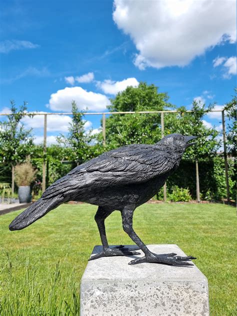 Lifelike Raven Bronze Raven Bronze Birds Bronze Garden Sculpture