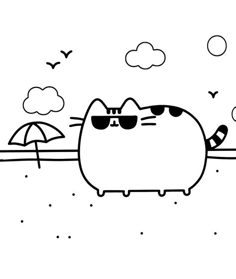 44 Cat Coloring Printable Cute Pusheen Coloring Pages