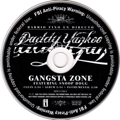 daddy yankee gangsta zone 2006 cd discogs