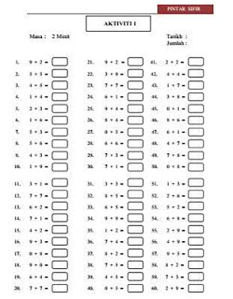 Ujian berkaitan topik magnet untuk tahun 3. 58 Lembaran Latih Tubi Menguasai Operasi Matematik