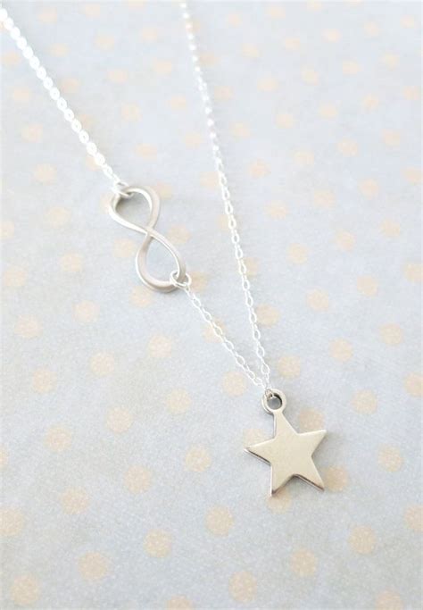 Petite Silver Star Infinity Necklace Sterling By Colormemissy Quirky