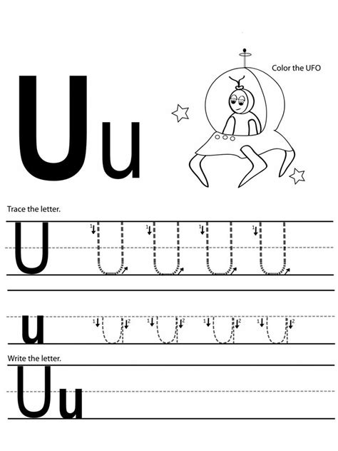 Letter U Coloring Sheet For Preschool My A To Z Coloring Book Letter