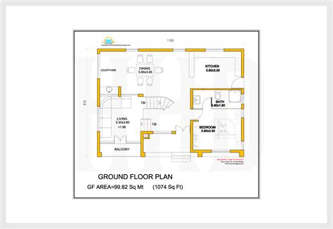 2172 Sq Feet Villa 3d View And Floor Plan Kerala Home