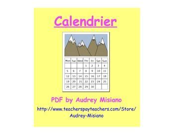 Le calendrier (French Calendar Vocabulary/Game ...