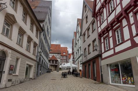 Cosy Street In Picturesque Town Pfullendorf In Germany Traditional Old