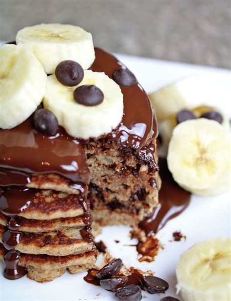 Vegan Banana Chocolate Chip Pancakes Uk Health Blog Nadias Healthy