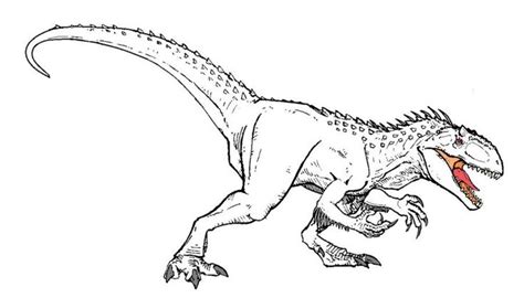 Jurassic World Indominus Rex Dinosaur Coloring Page TSgos