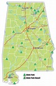 Alabama State Parks Camping Map | Cities And Towns Map