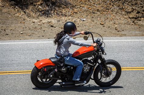 Female Harley Rider On Mulholland Harley Motorcycle Motorcycle Women