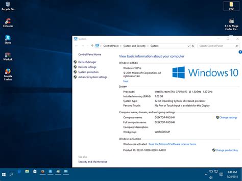 Windows 10 Pro 10240 System Properties By Ruplik On Deviantart