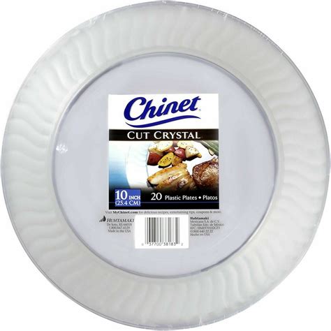 Chinet Cut Crystal Clear Plastic 10 Inch Plates 20 Ct 37700381832 Ebay