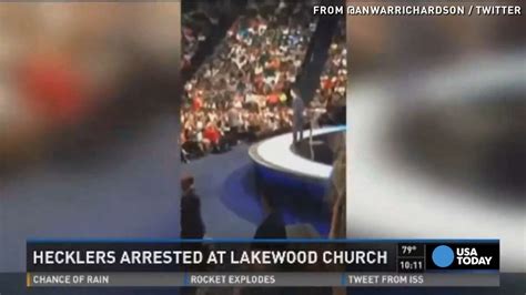 Joel Osteen Heckled During Church Six Arrested