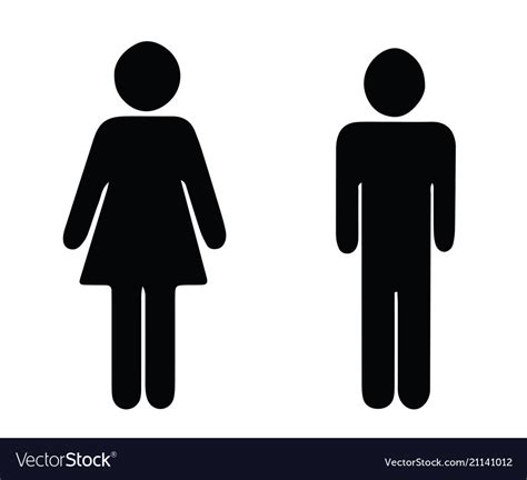 Black Silhouette Man And Woman Royalty Free Vector Image