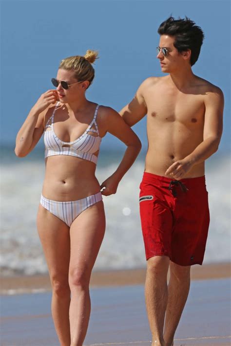 Lili Reinhart In Bikini With Cole Sprouse On The Beach In Hawaii Gotceleb