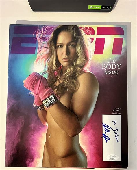 Ufc Ronda Rousey Signed Espn Magazine Body Issue Jsa Coa Authentic