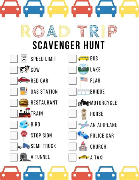 Free Road Trip Scavenger Hunt Game For Kids Socal Field Trips