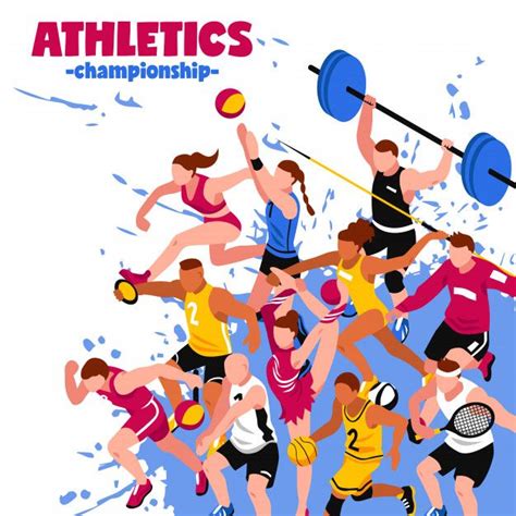 Free Vector Colorful Sport Isometric Poster Sports Marketing Sport