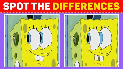 Spot The Differences Spongebob Squarepants Two Sponge Edition Youtube