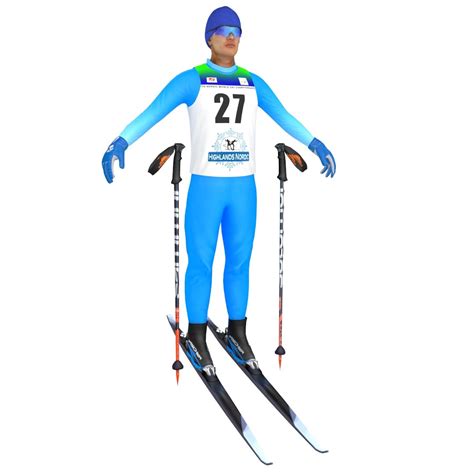 Cross Country Skier 3d Model 199 Ma 3ds Obj C4d Max Free3d