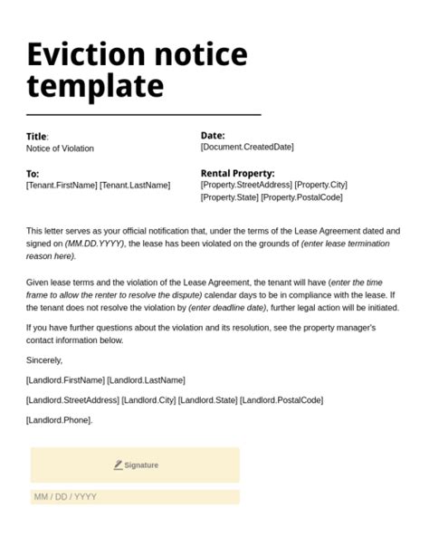 Free Eviction Notice Templates Edit Sign And Download Pdf