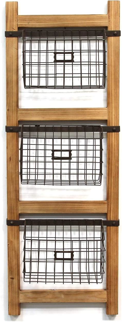 Best Wall Ladder Shelf With Baskets Get Your Home
