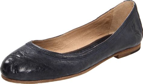 Frye Frye Womens Carson Ballet Flat In Black Navy Antique Lyst